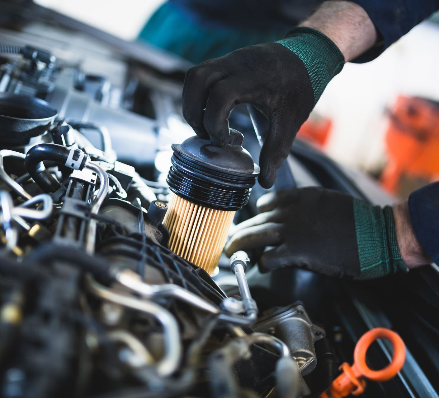Un filtre dans un moteur