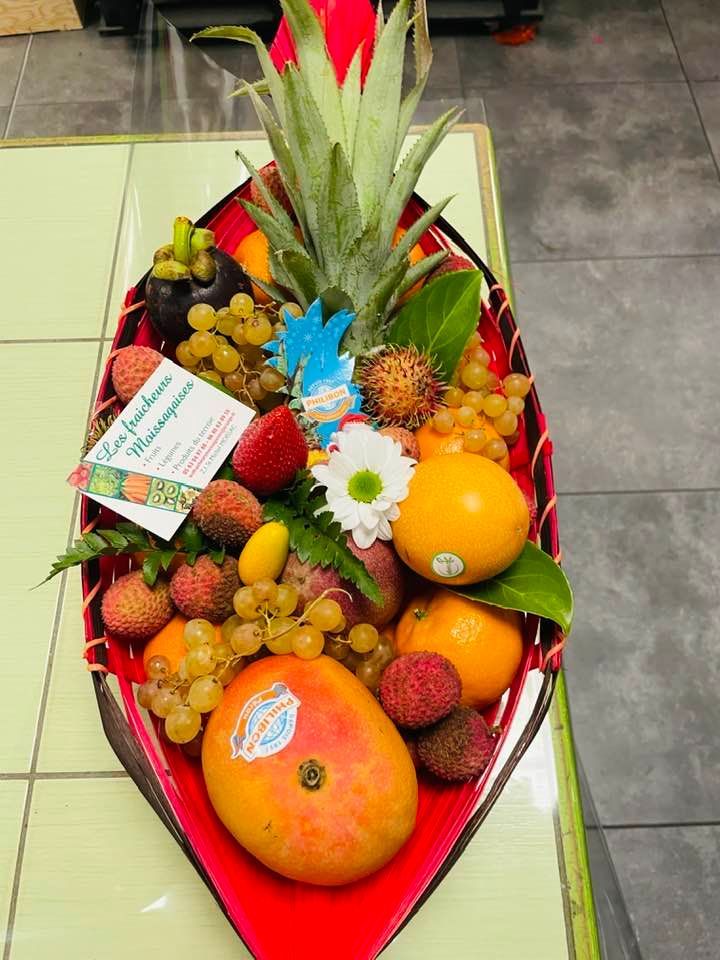 Panier de fruits ovale