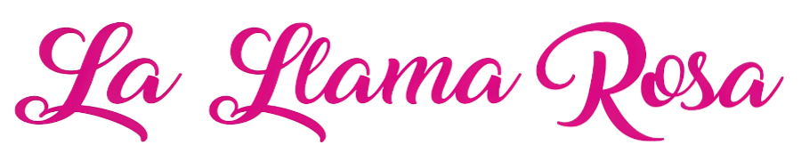 Las palabras "La Llama Rosa" escritas en una fuente cursiva de color magenta sobre un fondo blanco.