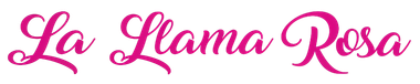 Las palabras "La Llama Rosa" escritas en una fuente cursiva de color magenta sobre un fondo blanco.