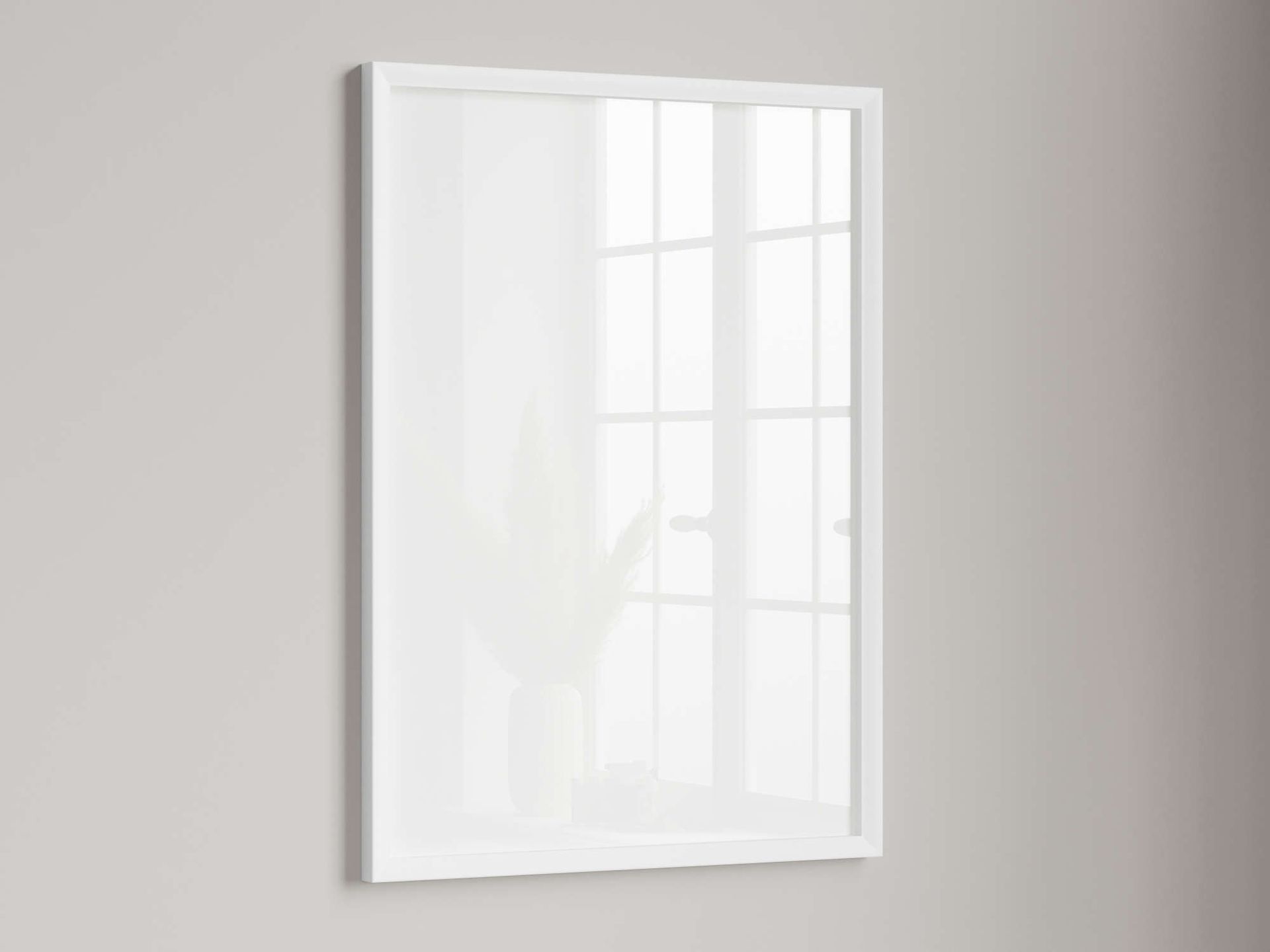 Glas-Bilderrahmen an einer Wand