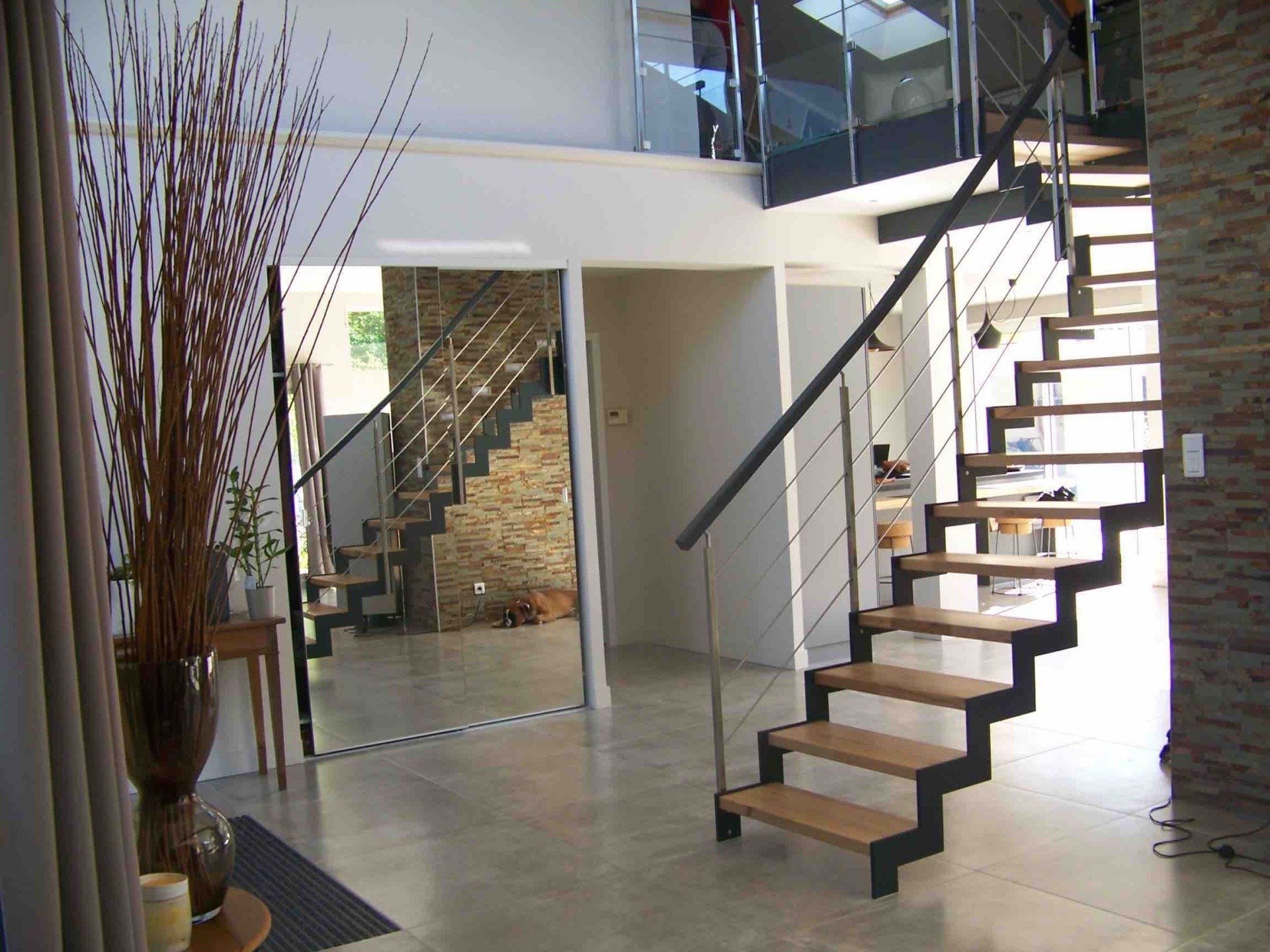 escalier limon droit