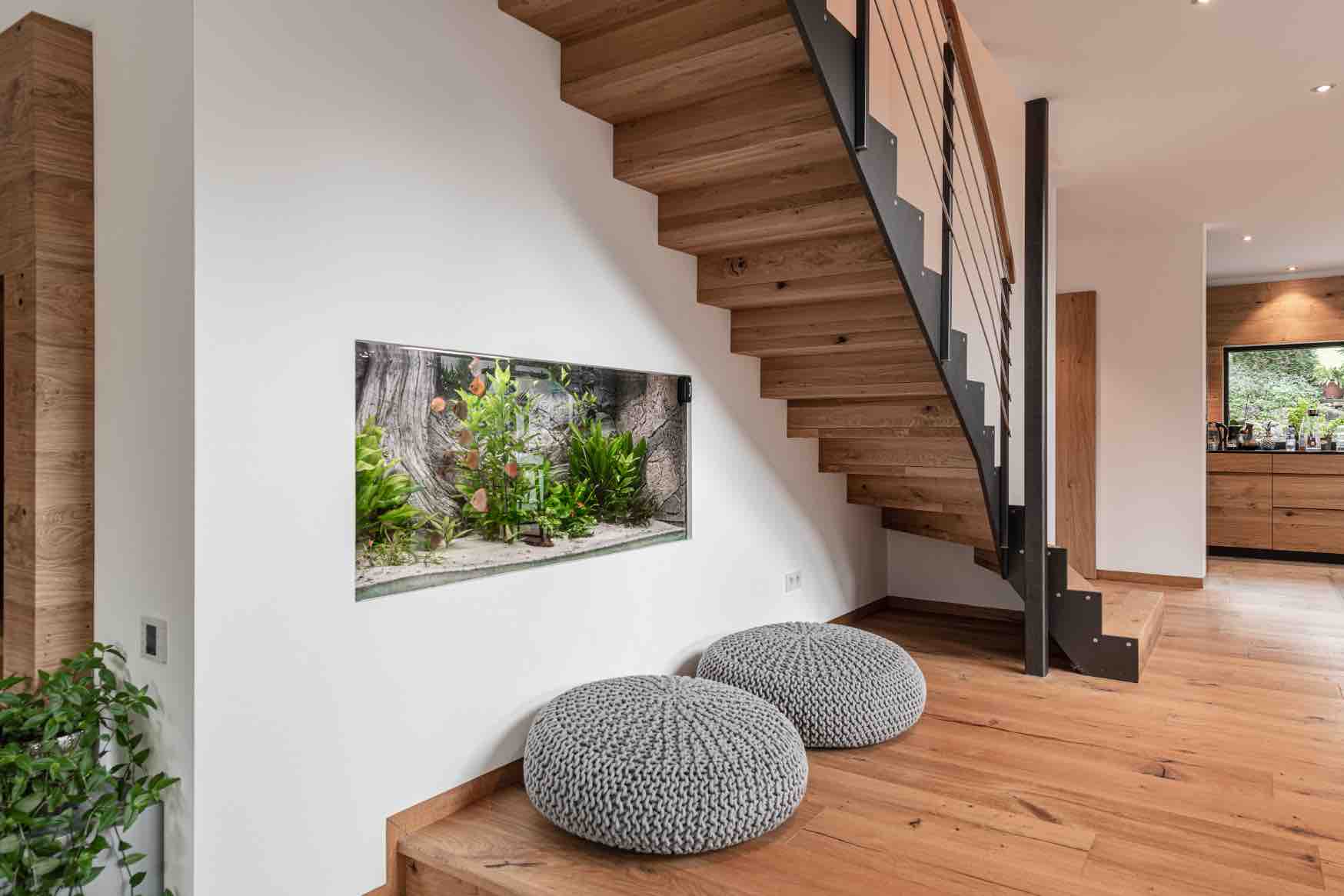 escalier limon arrière fond blanc