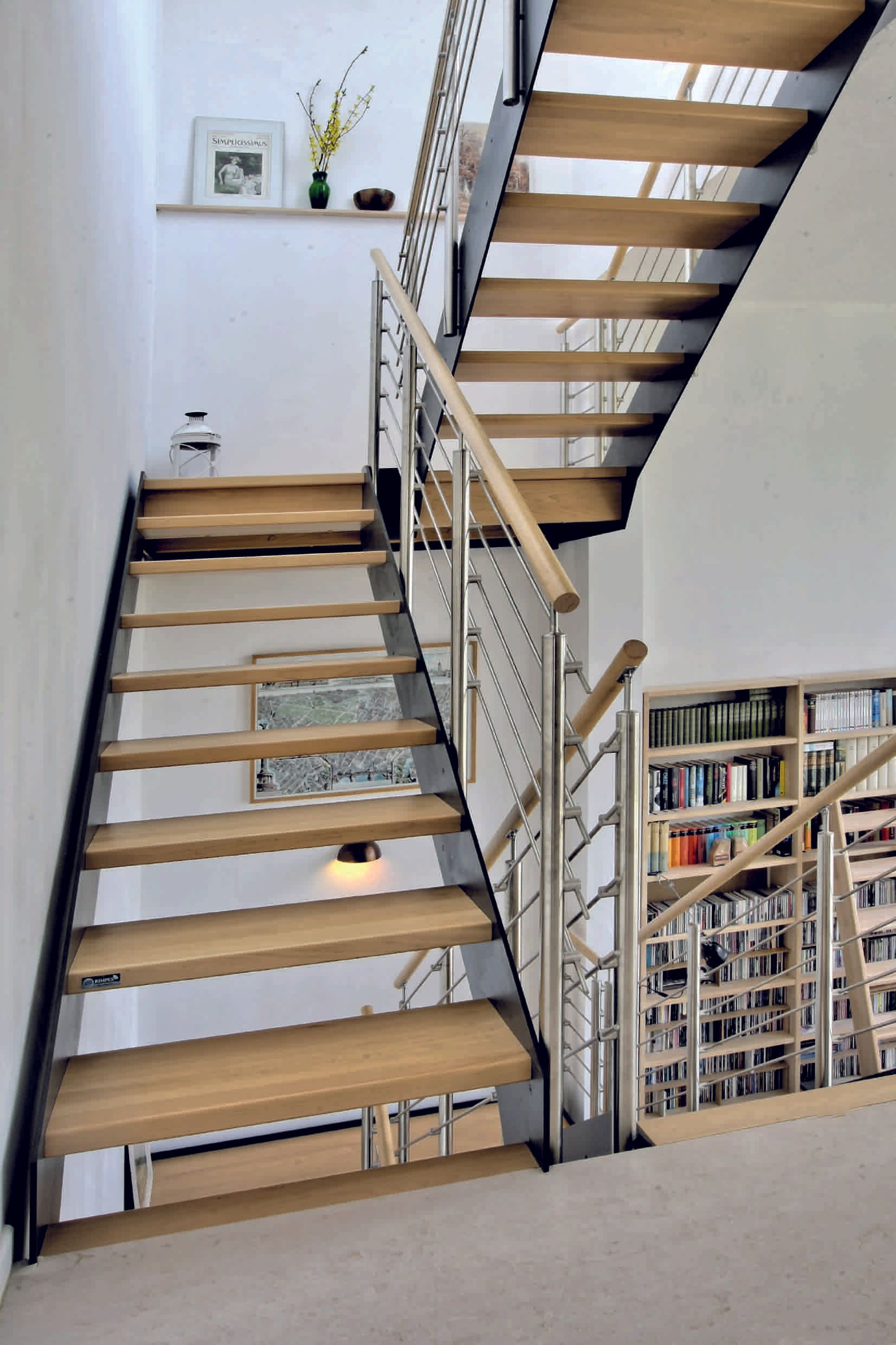 escalier bois naturel suoperp