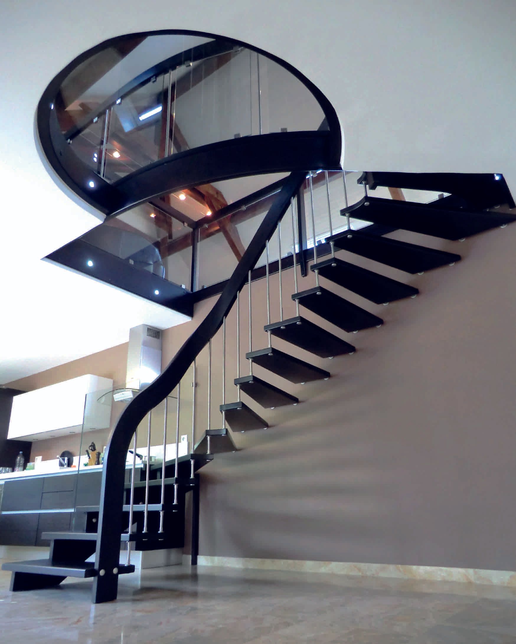 escaliers effet droit eloigne