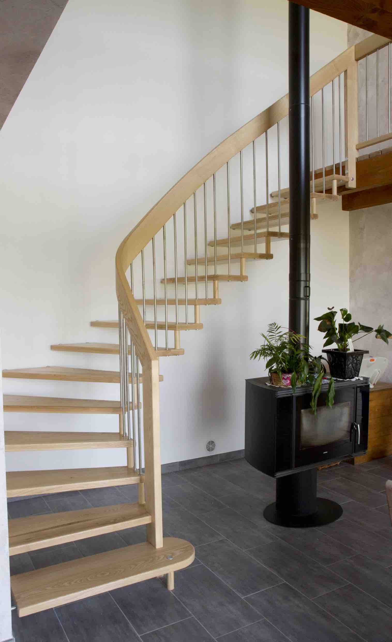 escaliers effet fin bois