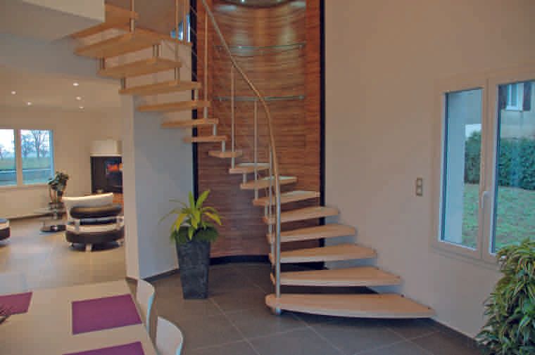 escaliers bois naturel