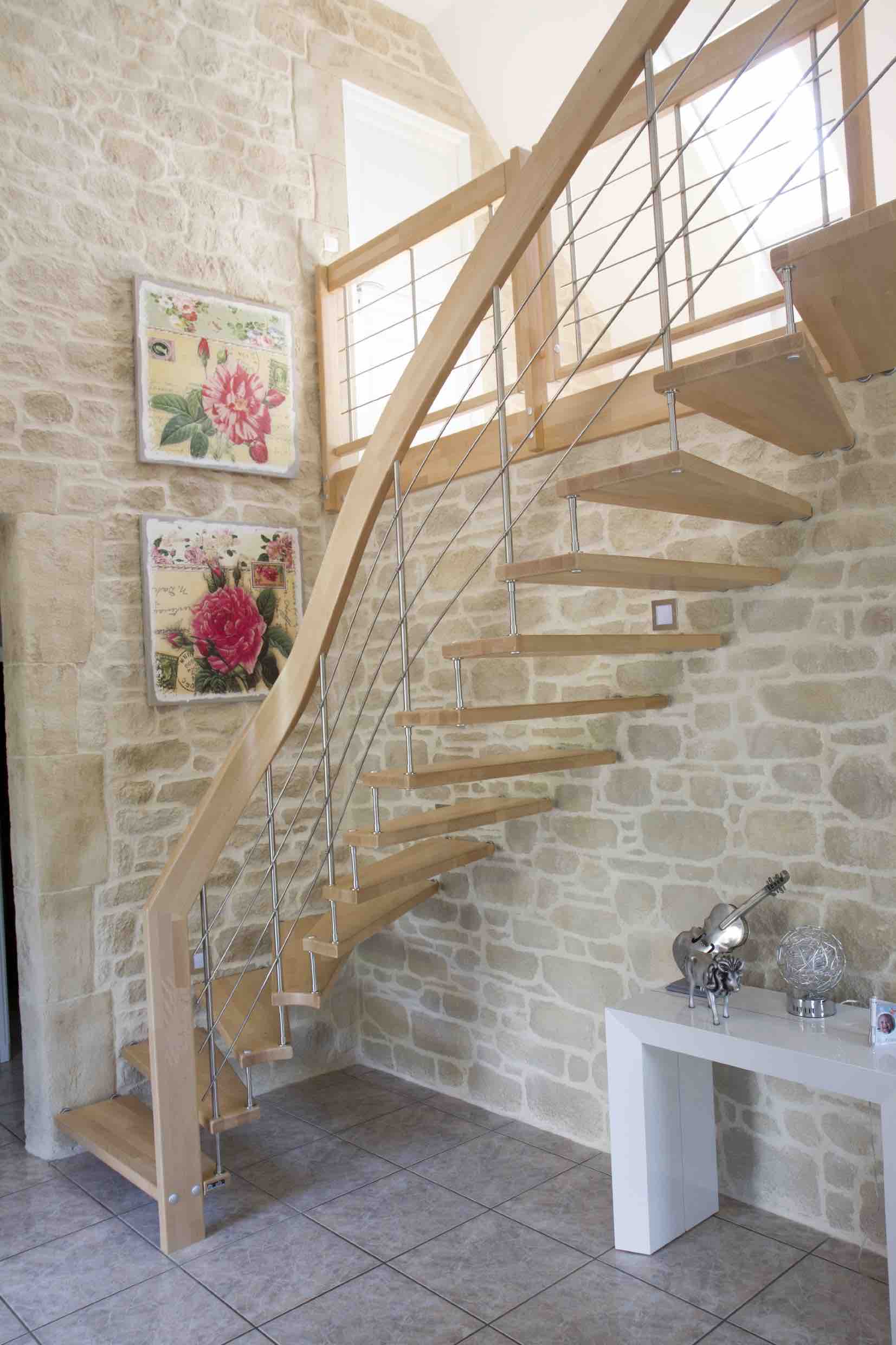 escaliers effet droit