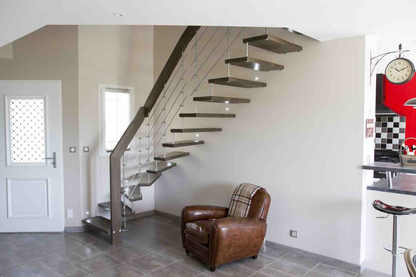 escaliers effet marron