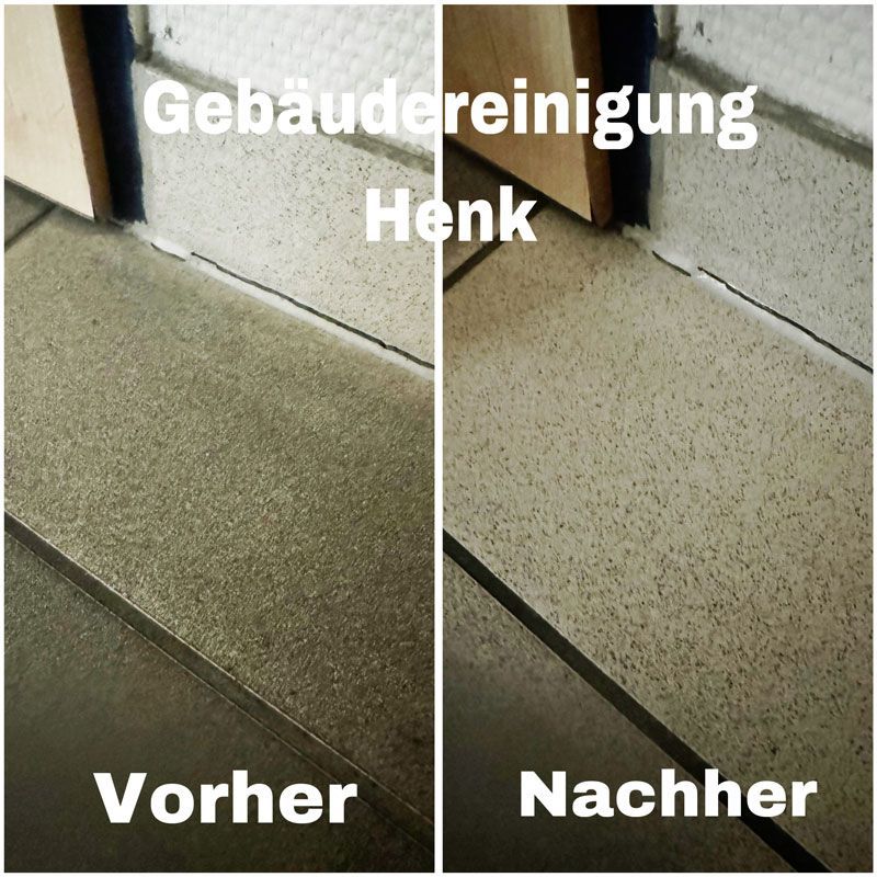 Ein Vorher-Nachher-Bild der Reinigung