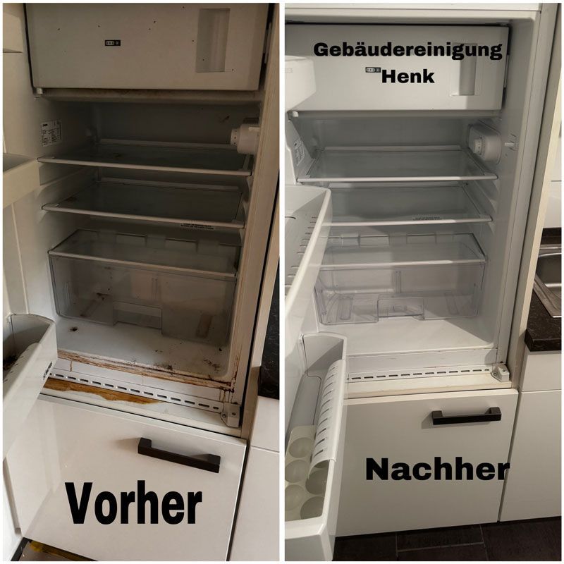 Ein Vorher-Nachher-Bild der Reinigung