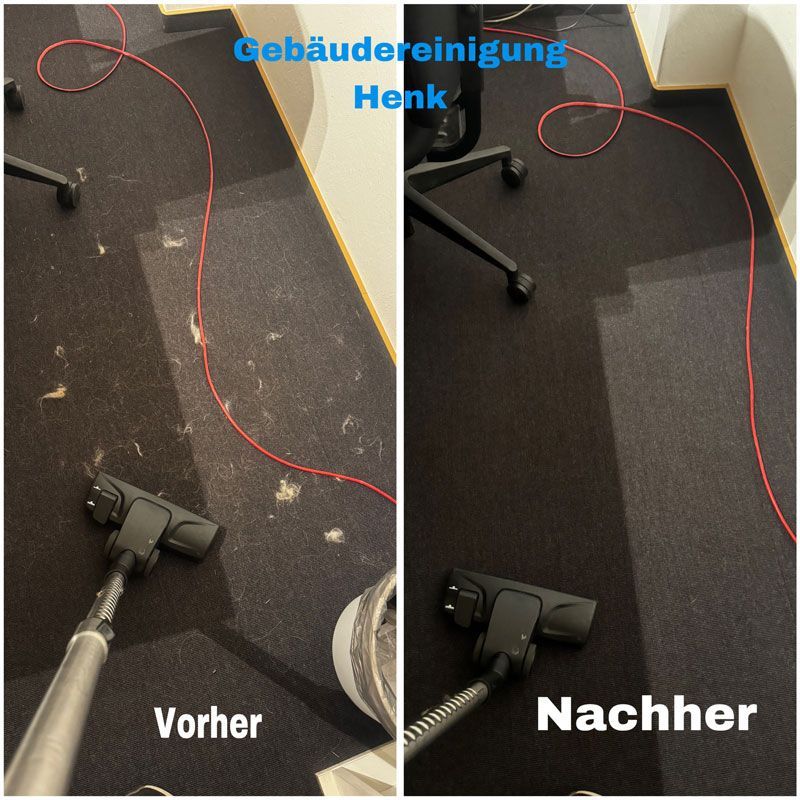 Ein Vorher-Nachher-Bild der Reinigung