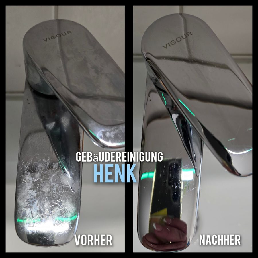 Ein Vorher-Nachher-Bild der Reinigung