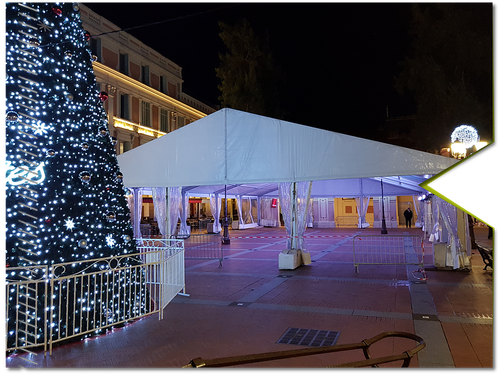 Photo nocturne de tente