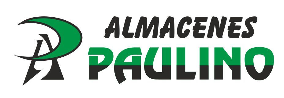 Un logotipo para Almacenes Paulino que muestra el texto "ALMACENES PAULINO"