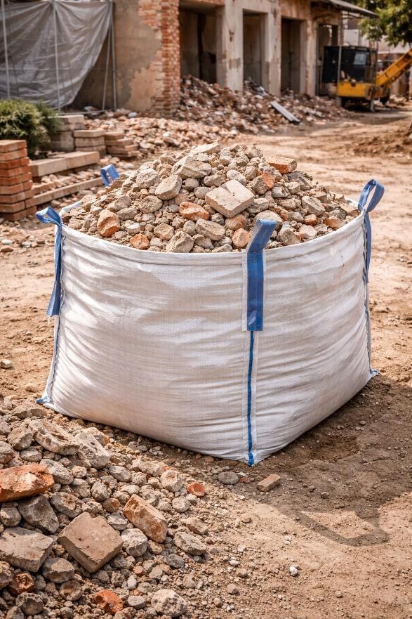 Interior moderno de planta abierta con suelos de baldosas grises, techo de hormigón