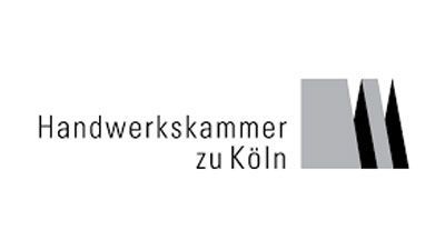 A black and white logo for handwerkskammer zu koln.