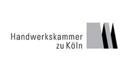 A black and white logo for handwerkskammer zu koln.