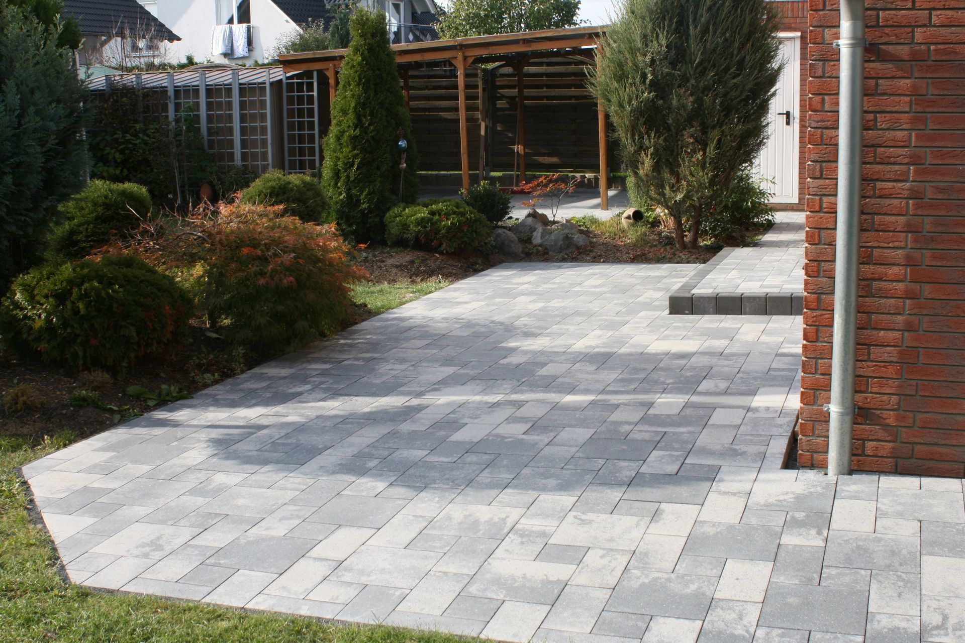 Terrasse faite de pavés