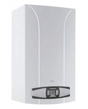 Una caldera blanca está colocada encima de una superficie blanca.