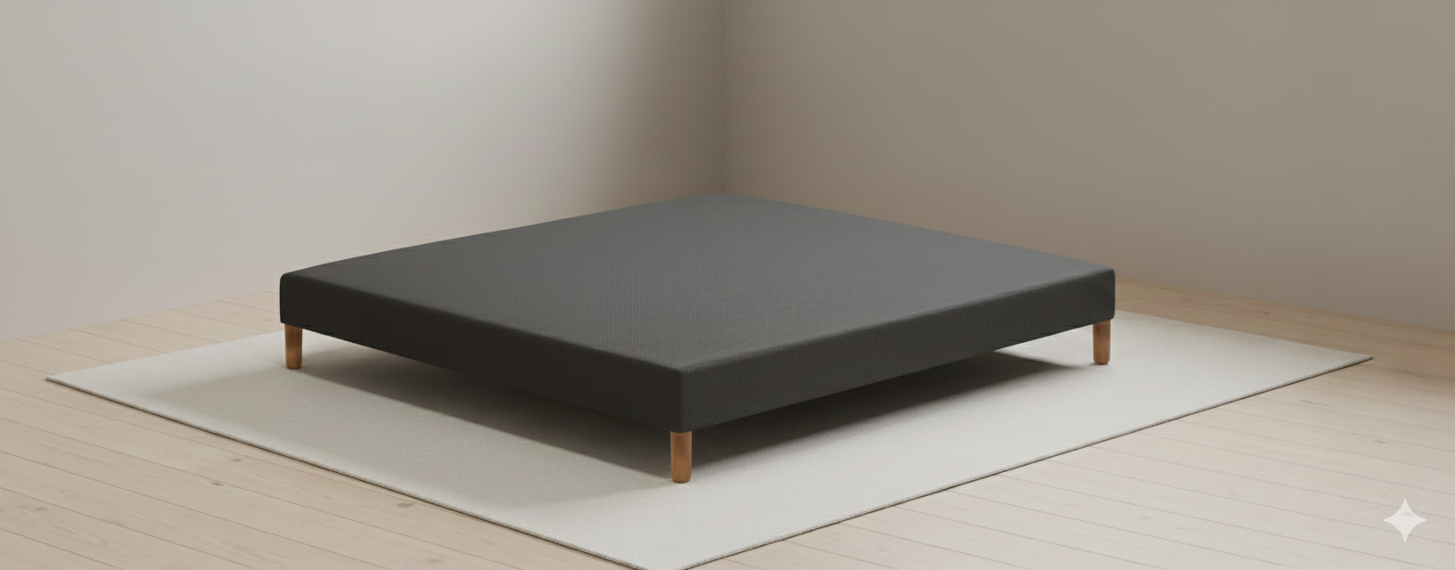 Sommier épaisseur 15cm - finition coiffe avec onglet - Disponible en 2 versions : 2x13 lattes fixes - Toile de fond anti-poussières 100% PES - Norme 100 - Oeko-Tex - 18 collections de tissus et plus de 300 coloris disponibles