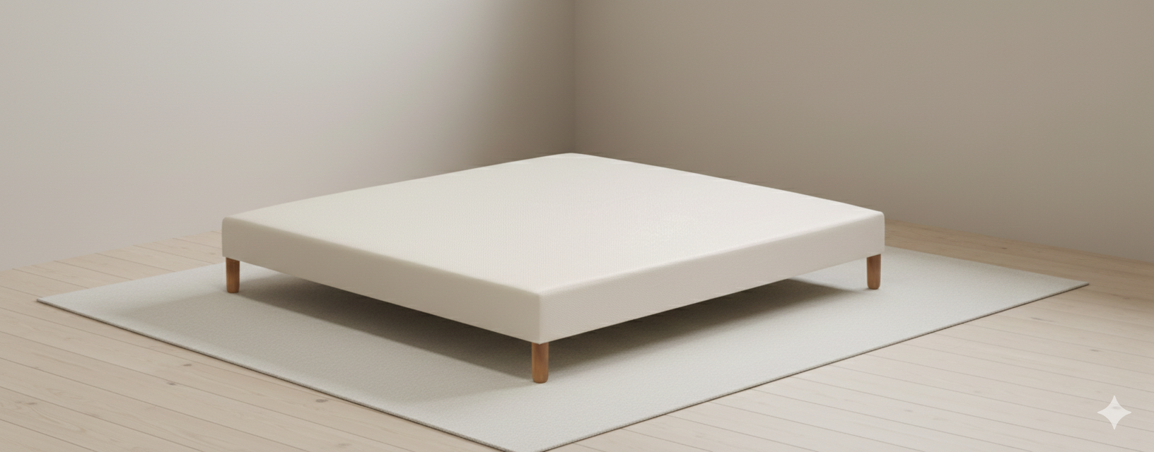 Sommier épaisseur 15cm - finition coiffe tendue gris chiné ou anthracite- 2x9 lattes fixes - Toile de fond anti-poussières 100% PES - Norme 100 - Oeko-Tex Épaisseur possible jusqu'à 25cm