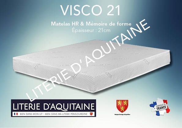 Matelas Mémoire de forme & Mousse FLEXAIR® Ép.26cm - Accueil 7cm mousse à mémoire de forme 50kg/m3 (dont 2cm inclus dans le plateau) - Noyau 7cm FLEXAIR 42kg/m3 & 8cm FLEXAIR ferme 35kg/m3 - 4 poignées - 2 Faces de couchage - 1 face été : Plateau piqué ouate de 300gr/m² + 20mm  mousse de confort - 1 face hiver : plateau piqué ouate de 100gr/m² + 20mm  mémoire de forme - Coutil stretch de viscose de Bamboo - Coutil norme 100 - Oeko-Tex - Accueil enveloppant - Soutien ferme
Indépendance de couchage Garantie 5 ans avec l'achat simultané d'un sommier Fabrication Française
Corpulence du dormeur pour un couchage quotidien : ado / adulte (inf. 100kg/adulte)
Dimension du 70/190 au 200/220