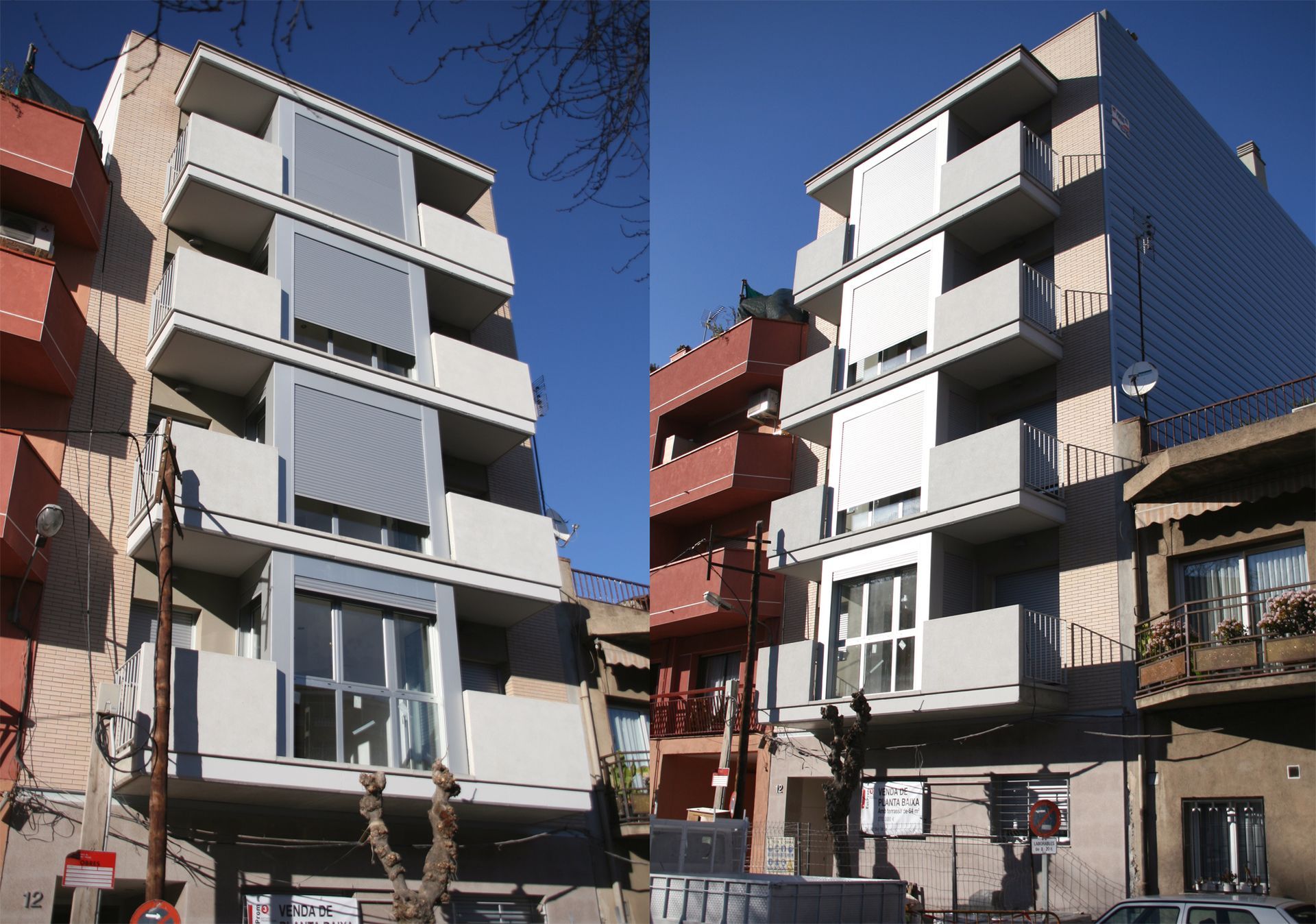 Un edificio con muchas ventanas y balcones