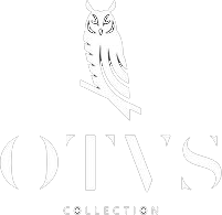 Logotipo de b&uacute;ho sobre el texto &ldquo;OTVS COLLECTION&rdquo; sobre un fondo blanco.