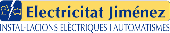 Un cartel amarillo que dice Electricitat Jiménez.