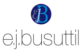 Logo für EJ Busuttil, bestehend aus einem blauen Kreis mit den Buchstaben 