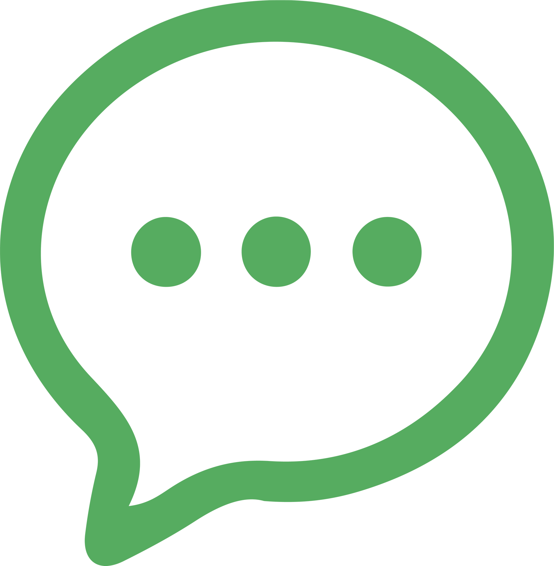Bulle de dialogue avec trois points à l'intérieur.