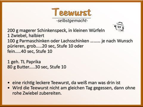 Thermomix-Rezept für Teewurst