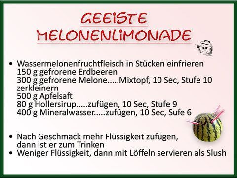 Rezept für eisgekühlte Wassermelonenlimonade mit Zutaten und Anleitung.