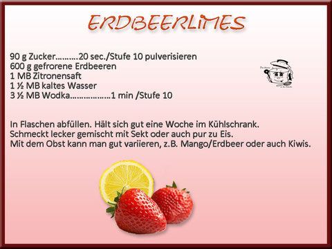 Rezept für Erdbeer-Limetten-Getränk mit Zutaten und Anleitung.