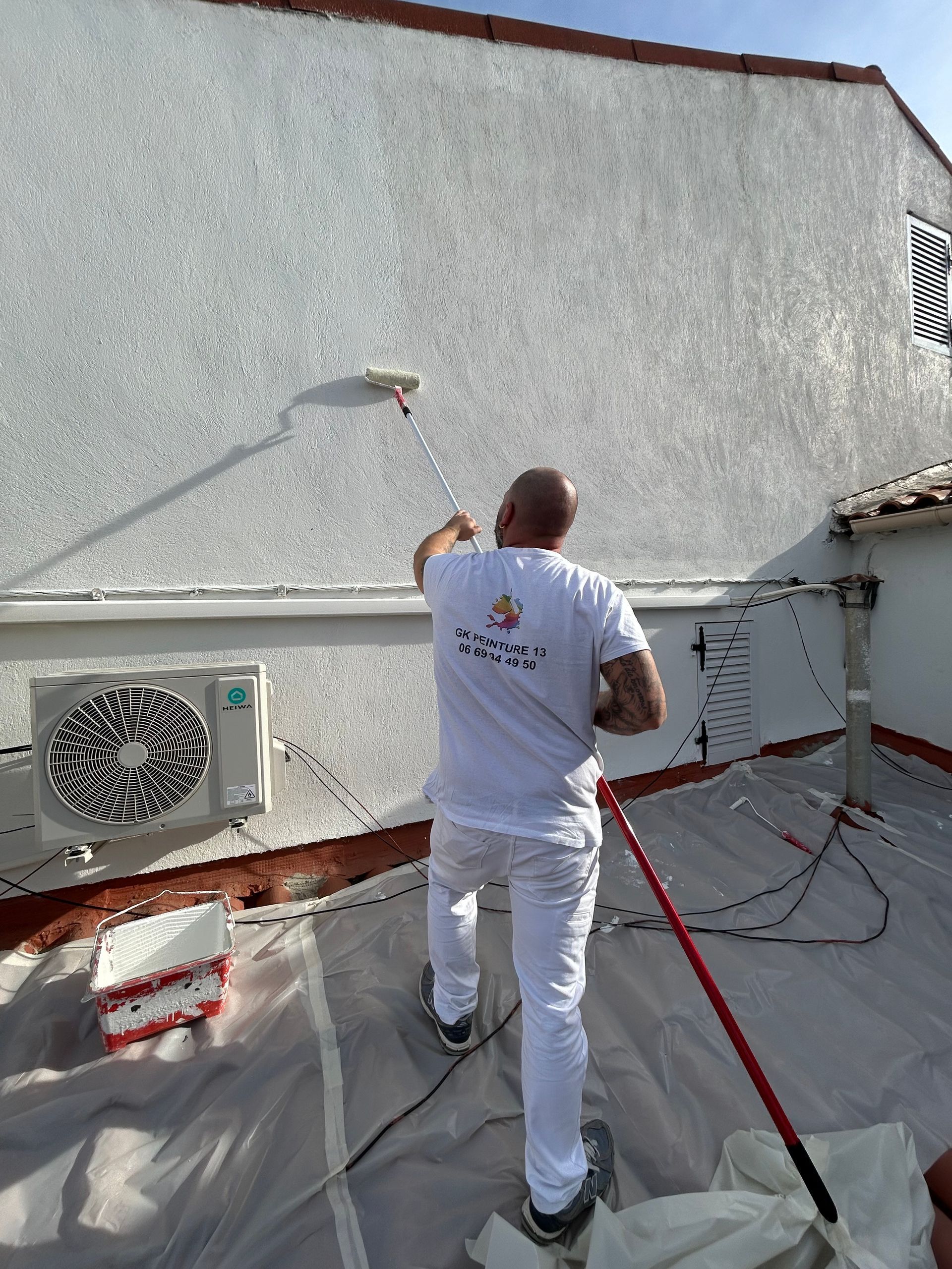 Peinture d'une façade de maison