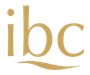 Logotipo "ibc" de color dorado con una l&iacute;nea curva debajo, para International Boat Centre Mallorca SL.