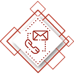 Combiné de téléphone fixe et enveloppe à rabat