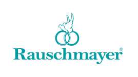 Ein Logo für Rauschmayer mit einer Taube und Eheringen