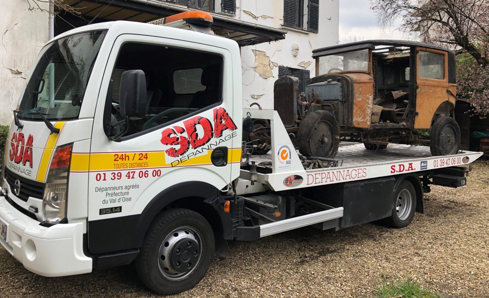 Remorquage véhicule non roulant