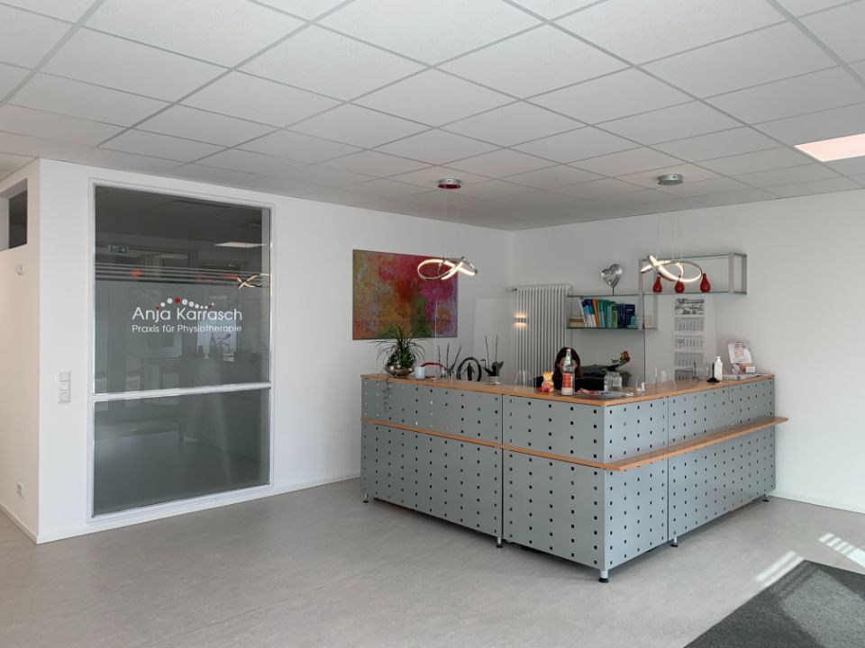 Empfangsbereich Praxis für Krankengymnastik