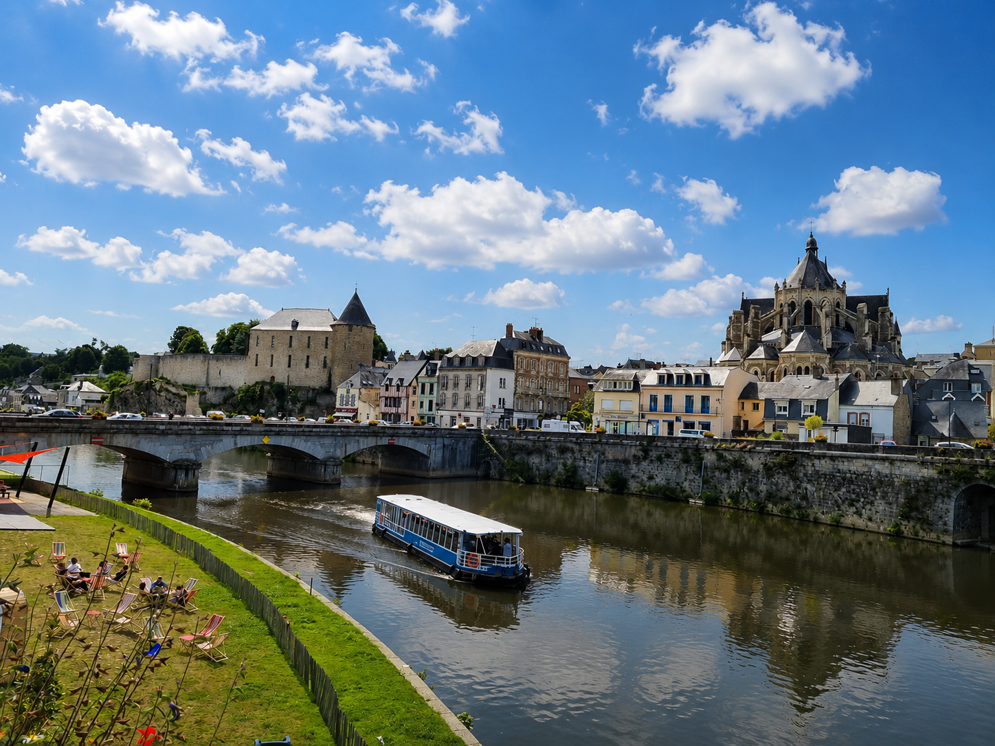 Bateau promenade sur la Mayenne