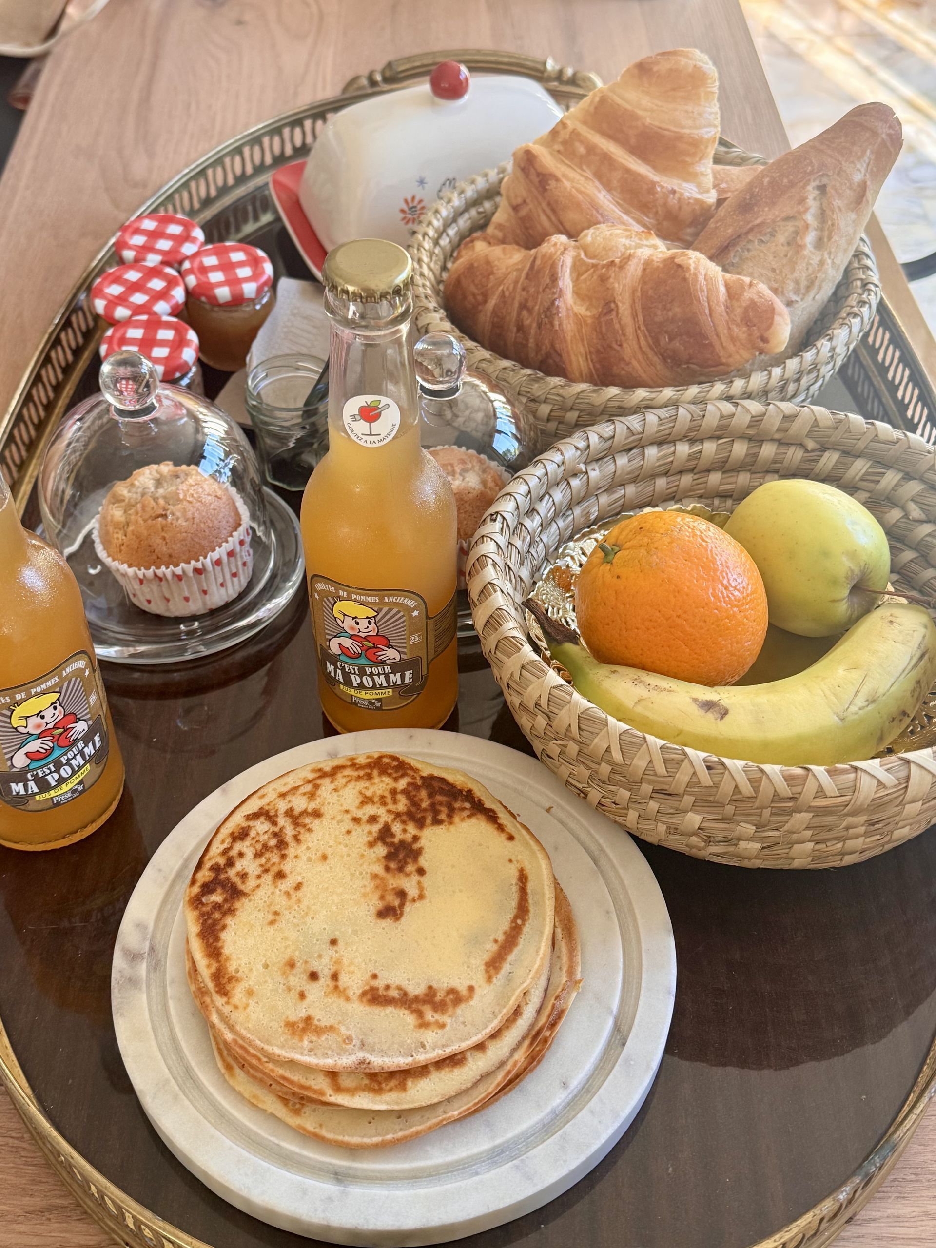 petit-déjeuner avec produits locaux