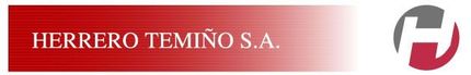 Un logotipo rojo y blanco para Herrero Temino SA