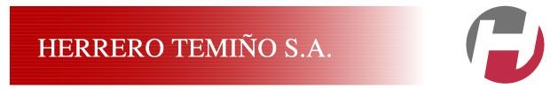 Un logotipo rojo y blanco para Herrero Temino SA
