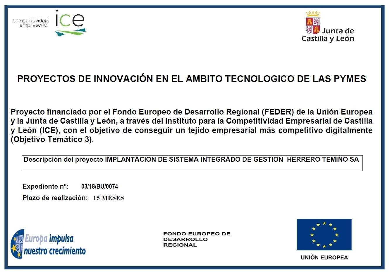 A poster that says proyectos de innovacion en el ambito tecnologico de las pymes