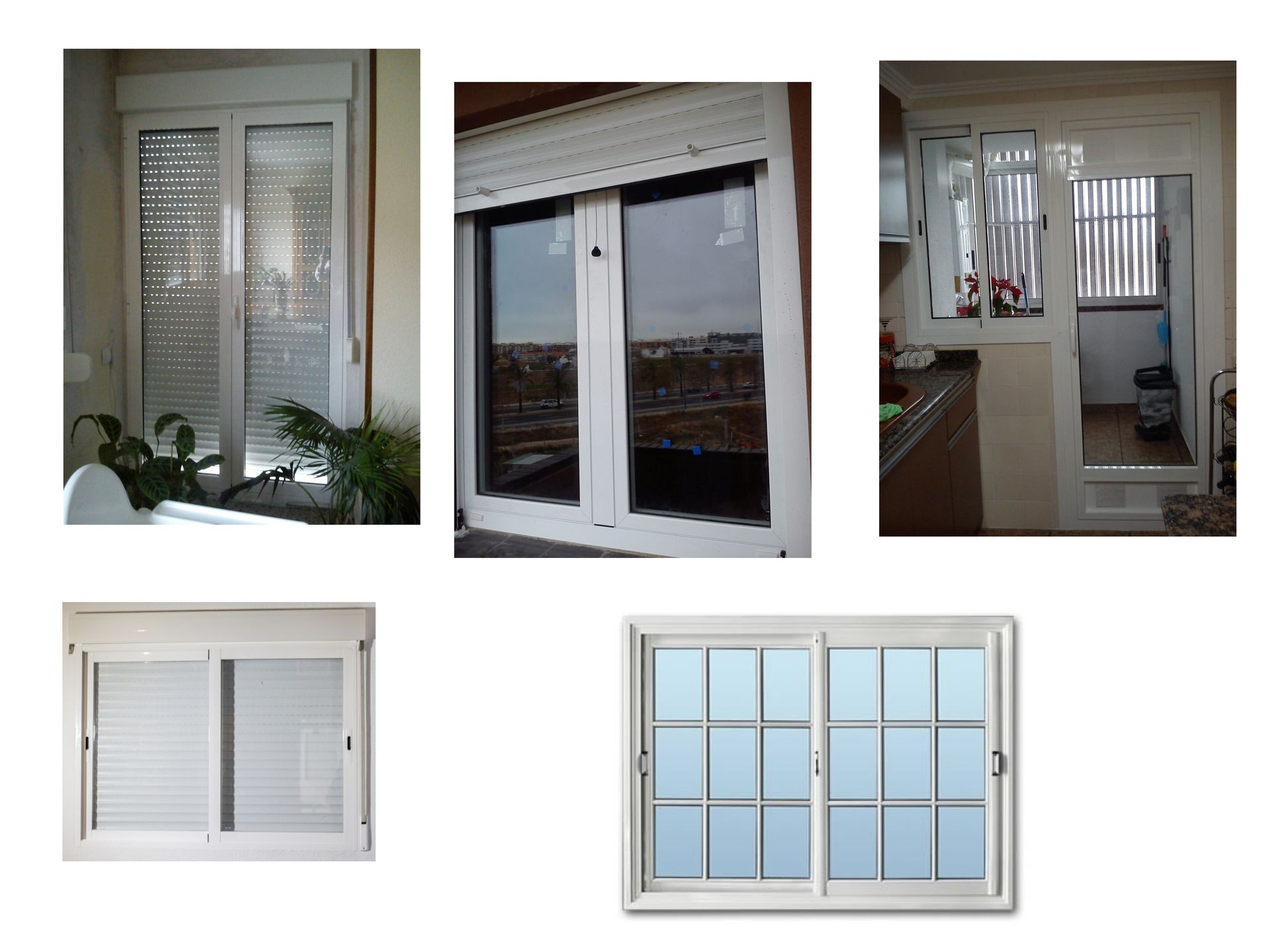 Un collage de imágenes de diferentes tipos de ventanas y puertas.