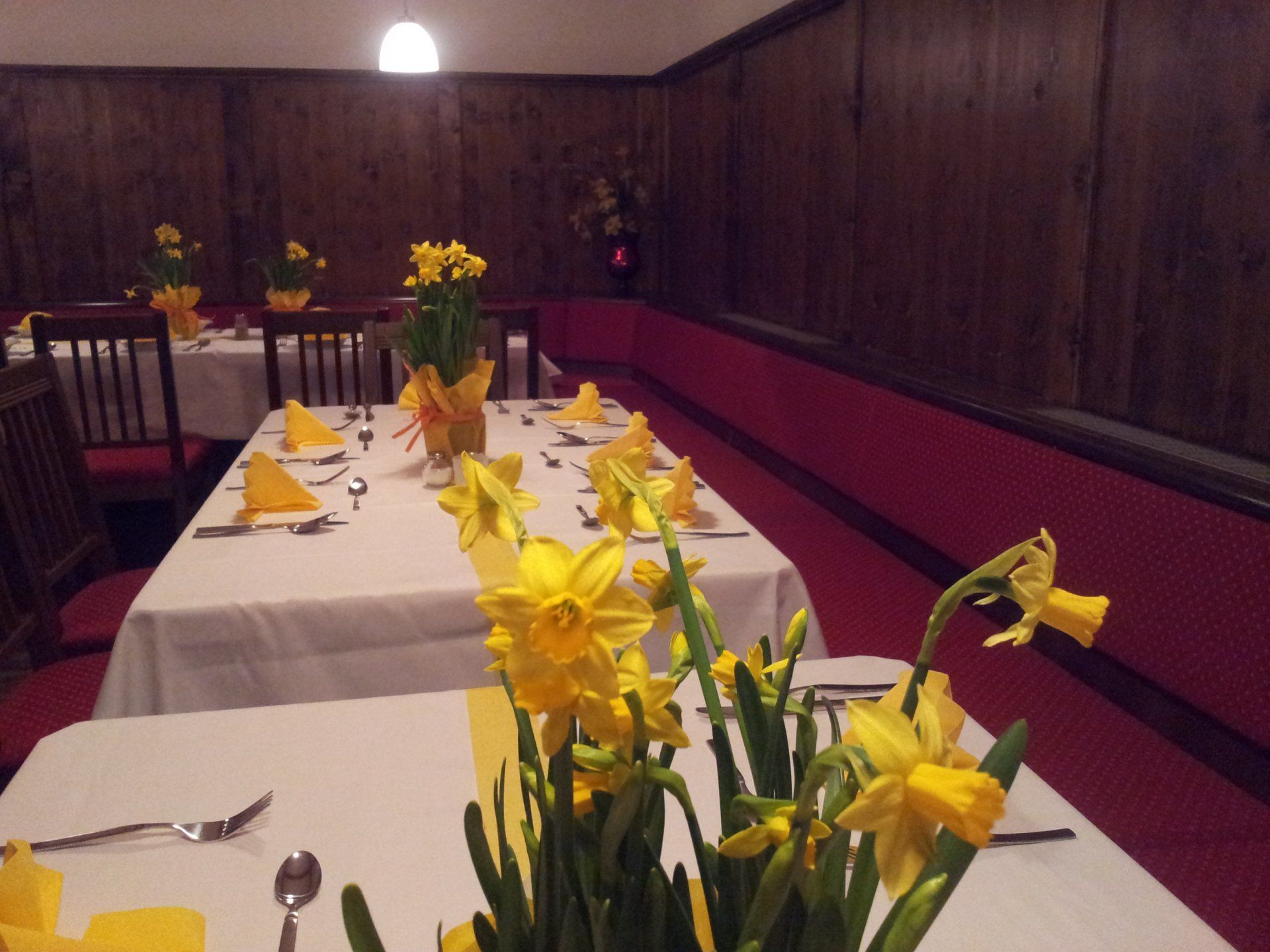 Essbereich beim Gasthof Zum Schwoarzn