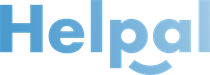 Das Wort HelpPal steht in blauen Buchstaben auf weißem Hintergrund.