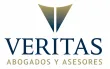 VERITAS abogados y asesores logo in navy and gold on white background